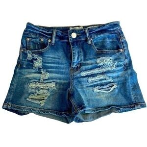 Indigo Rein Distressed Jean Shorts Size 9